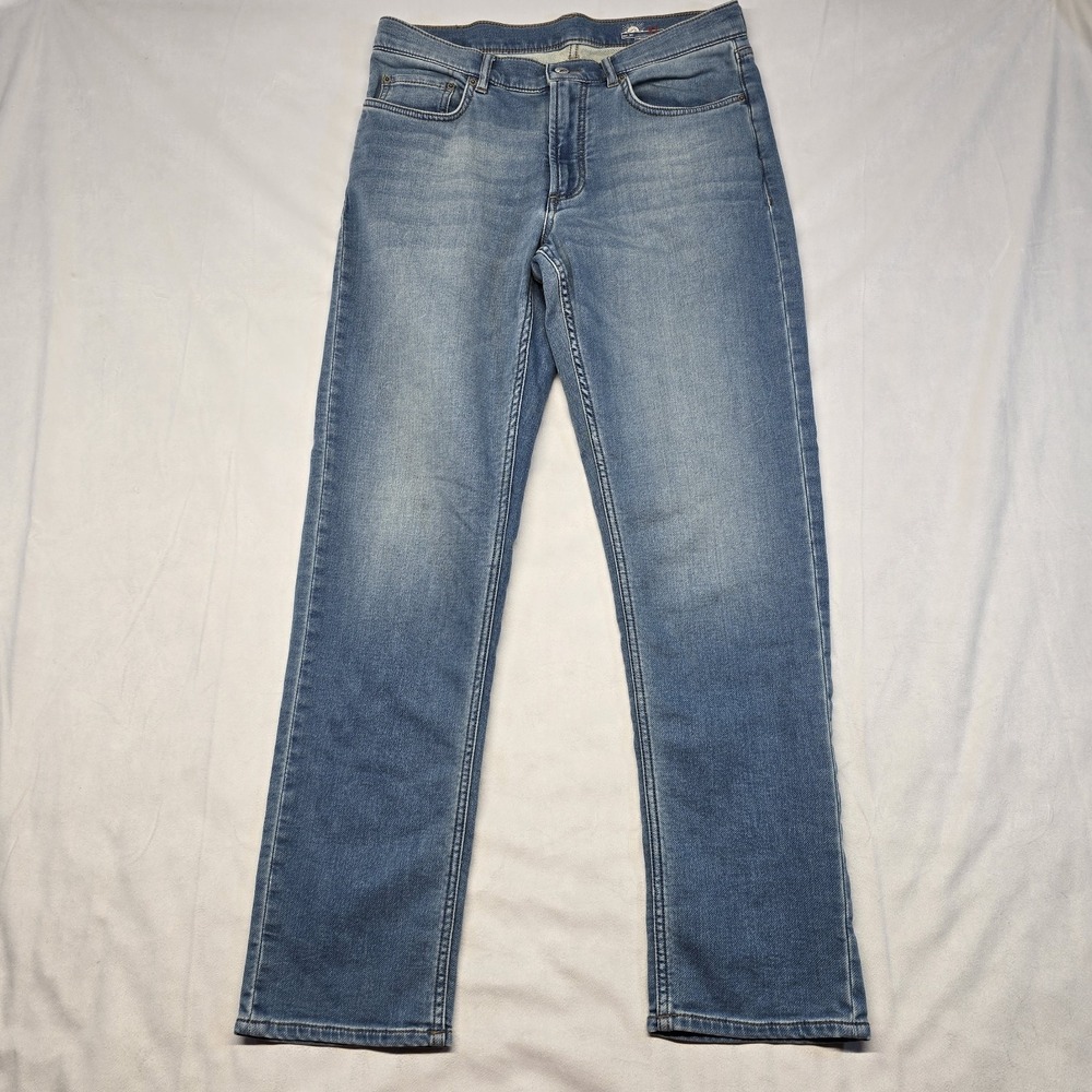 Faherty Jeans Mens 31x30 Movement Stretch Terry 5 Pocket Light Wash Denim